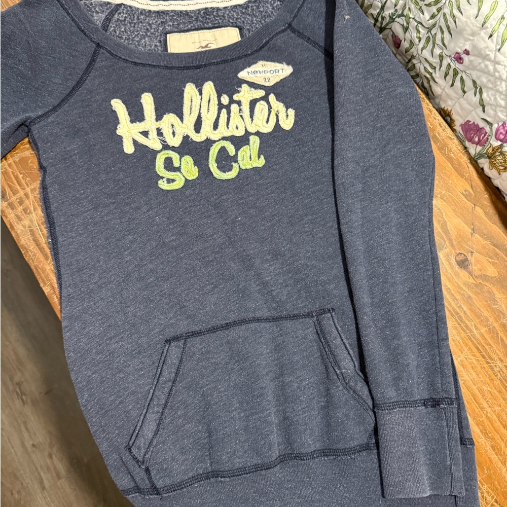 Hollister Navy Blue Long Sleeve Top